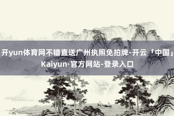 开yun体育网不错直送广州执照免拍牌-开云「中国」Kaiyun·官方网站-登录入口