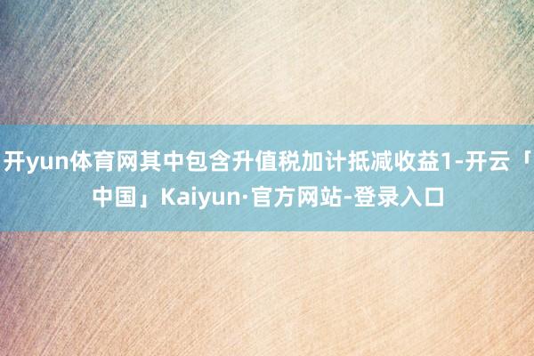 开yun体育网其中包含升值税加计抵减收益1-开云「中国」Kaiyun·官方网站-登录入口